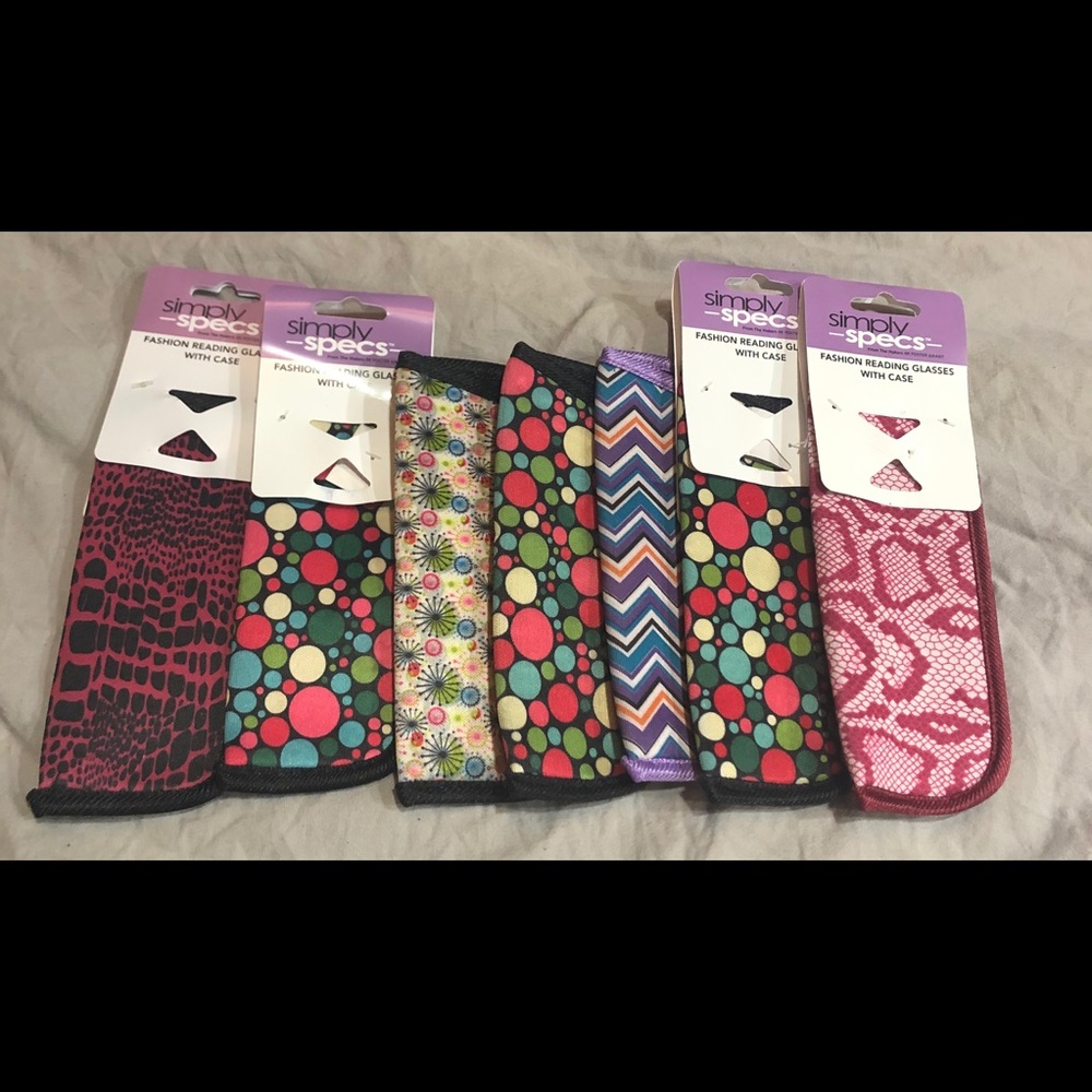 7 NEW reading glasses case patterns colors